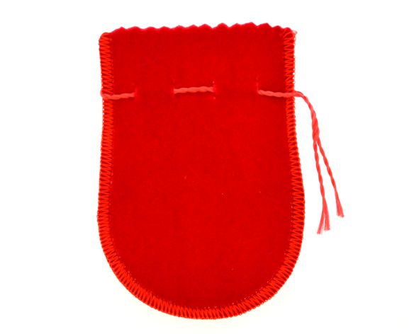 Saquinho veludo 10x6.5 cm - Vermelho (unidade)